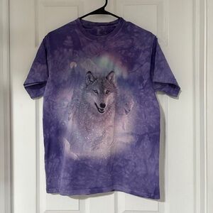 Purple Tie-Dye Wolf Tee